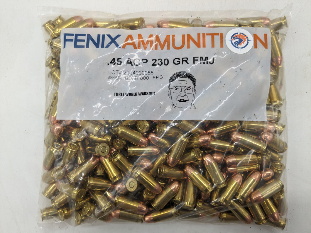 .45 ACP 230gr FMJ (250 ct.)